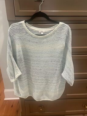 PURE JILL MULTICOLORED TEXTURED SWEATER XL